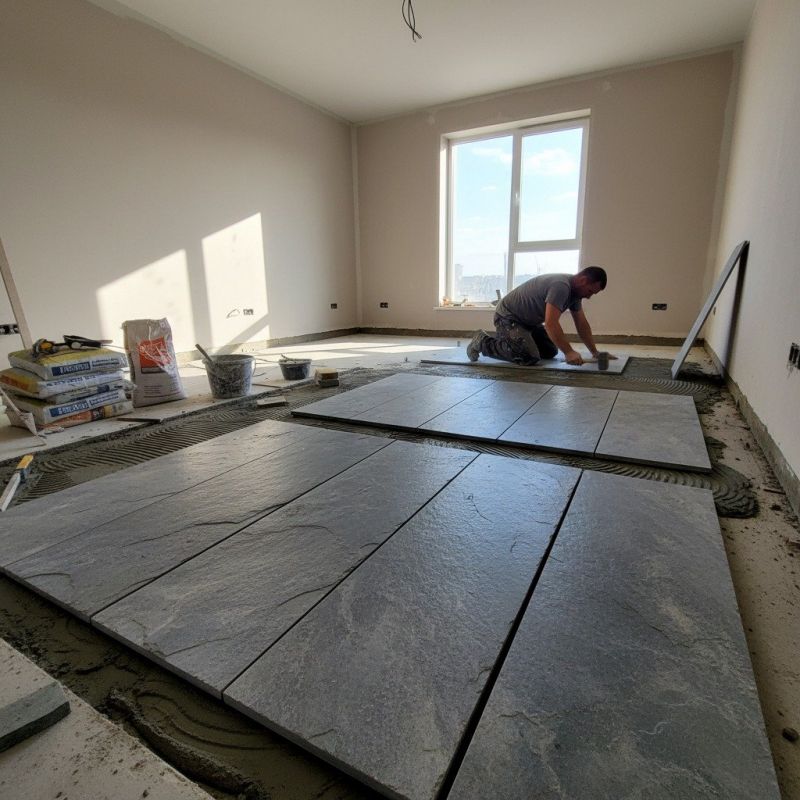 Travertine Tile Replacement detail